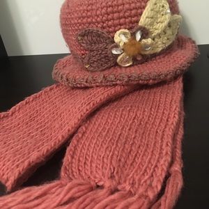A winter hat and scarf